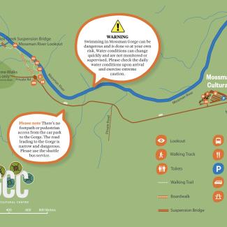 MOSSMAN GORGE AREA SHUTTLE MAP